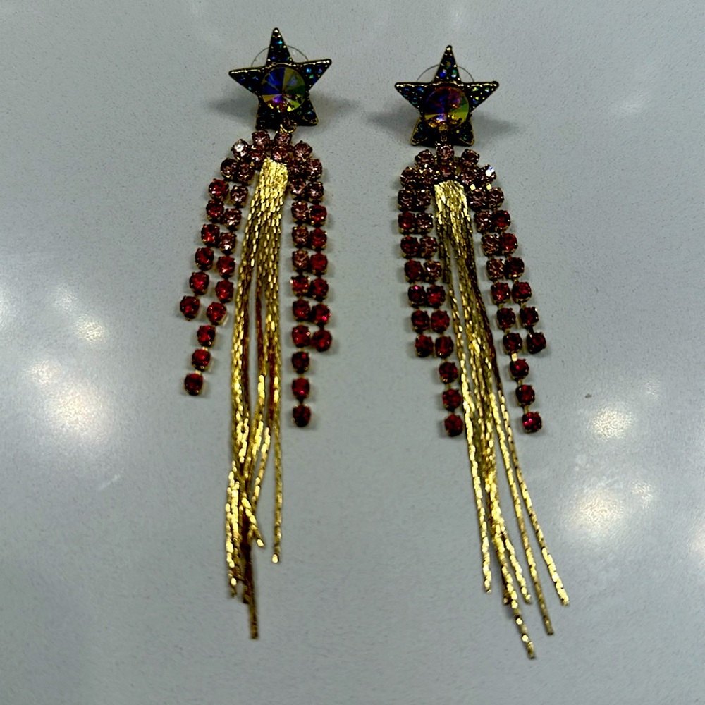 NWOT Betsey Johnson shooting star earrings